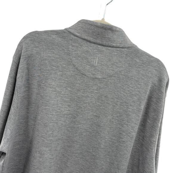 Johnnie-O Light Gray Sully Quarter Zip 1/4 Pullover Sweater - Picture 9 of 12